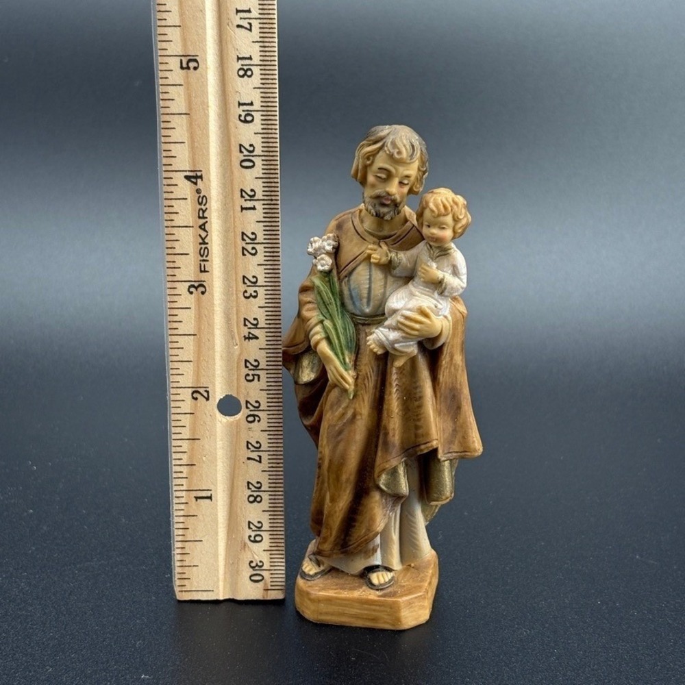 Vintage Fontanini St Joseph with Jesus Figurine 5 Inch Milsiner Italy